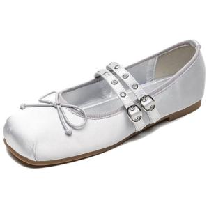 Туфли Мэри Джейн на плоской подошве женские City camel, Silver