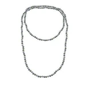 Ожерелье из разноцветной искусственной жемчужины длиной 62 дюйма, связанное вручную, тройной оборот Bling Jewelry, black