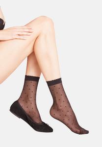 Носки Dot 15 Denier Transparent matt FALKE, черный