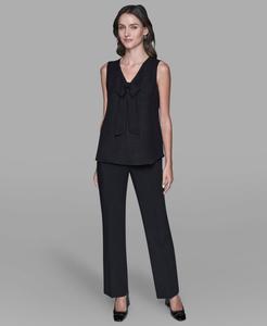 Женский топ без рукавов с бантом KARL LAGERFELD PARIS, Black