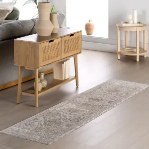 Коврик с бахромой Klyah Medallion nuLOOM, 61x244 см, серый