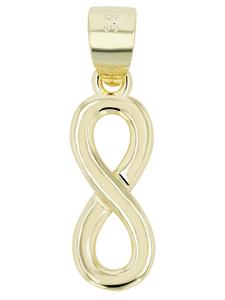 Adeliás Женский кулон - кулон в виде символа бесконечности из серебра 925 пробы с золотым покрытием