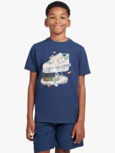 Детская хлопковая футболка с принтом Fitness Centre New Balance, Navy/Multi