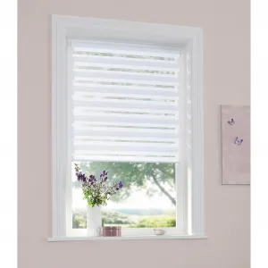 Двойная рулонная штора мой дом «МАРАНО», светозащита, без сверления, свободно висящая, фиксированного размера, рулонная штора с зажимной опорой My Home, белый