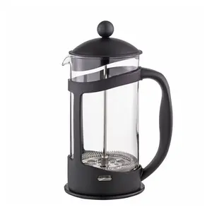 Кофеварка El Corte Inglés со стеклянной и пластиковой поршневой кофеваркой, черный