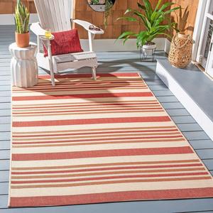 Ковер SAFAVIEH, 244 x 336 см, Rug Courtyard Collection Beige / Red CY7062 Indoor/ Outside Waterproof Easy cleansingPatio Backyard Mudroom Area Mat