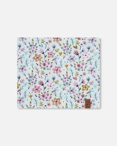 Эластичный трикотажный топ без бретелей, синий с мини-цветочным принтом Deux Par Deux