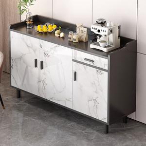 Lanyu Комод 120х40х93 см для гостиной и спальни, 5 ящиков и 3 дверцы, светлый серый, сборка