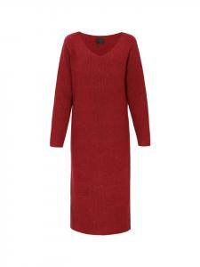 DreiMaster Женское платье винно-красного цвета