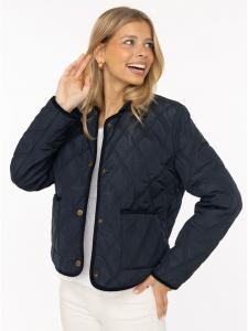 Zwillingsherz Стеганая куртка "Классика" темно-синего цвета