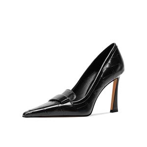 Женские туфли на тонком каблуке и высоком каблуке Shesrim, Black