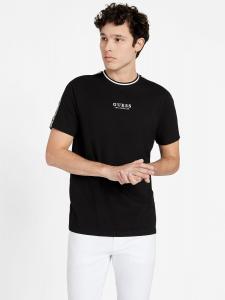 Клетчатая футболка Manny с круглым вырезом Guess Factory, черный