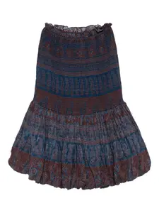 Ярусная юбка миди Antik Batik, коричневый