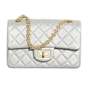 2.55 жемчужная кожа ягненка наплечная сумка мини women's light gray CHANEL