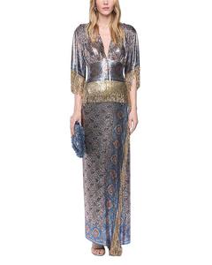 Блузка "Paisley" с кольчужным плетением Rabanne, мультиколор