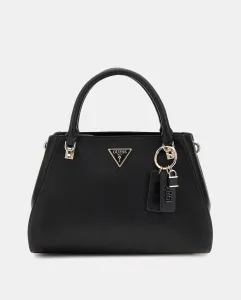 Сумка из сафьяновой кожи с длинной ручкой и съемной подвеской Guess, черный