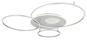 Светодиодный потолочный светильник INVERTINA 126,4/105,3/13 см Globo, опал/серебристый