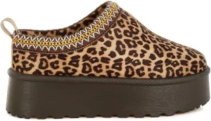 London Rag Лондон Рэг Оттава Леопардовый Принт Платформа Классические Слипоны