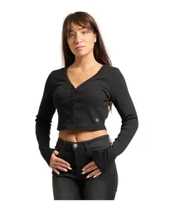 Черный ребристый кардиган-пуловер Calvin Klein, черный