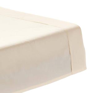 Простыня Homescapes ohne Gummizug Bio Baumwolle, кремово-белый - 230 х 255 см