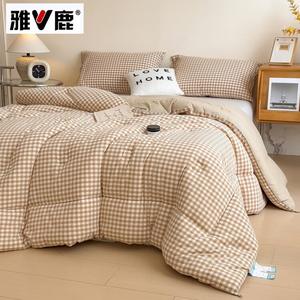 Yalu Одеяло из соевого волокна 180x220 см, 2,9 кг, класс А, зимнее, теплое, гипоаллергенное, клетка