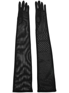 Ioana Ciolacu длинные сетчатые перчатки, черный