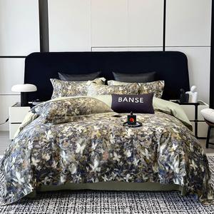 MUJI Комплект постельного белья 1,5 м, 4 предмета, пододеяльник 200x230 см, Manshiguang Prague