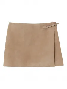 Юбка-запах с застежкой на пряжку Ermanno Scervino, коричневый