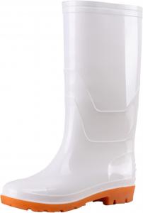 Женские водонепроницаемые резиновые сапоги, высокие сапоги для женщин с широкой голенью, легкая обувь для сада, удобная резиновая обувь с антискользящей подошвой Generic, White