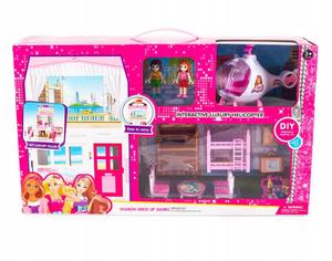 Кукольный домик в чемодане-вертолете + мебель Midex