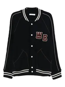 Куртка с вышитыми нашивками Wales Bonner, синий