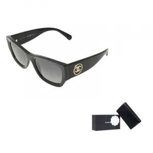 CHANEL Солнцезащитные очки с пластиковой оправой неправильной формы женские черные, Black