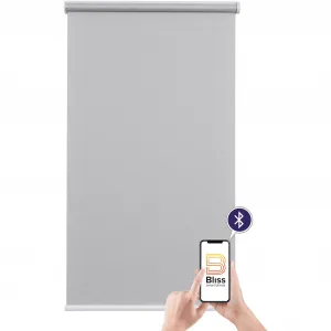 Электрические рулонные шторы Sunlines «Мозаика», непрозрачные, с отверстием, свободно висящие, с управлением через приложение через Bluetooth, с аккумулятором и двигателем, белый стержень