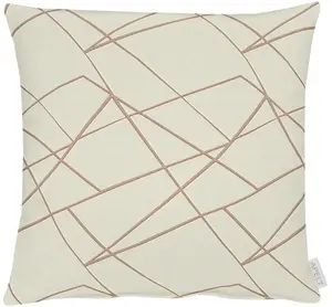 АПЕЛЬТ декоративная подушка "Вио", чехол на подушку с наполнителем, 1 шт APELT 45х45 см, цвет natur/beige + gemustert