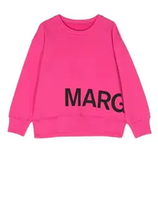 MM6 Maison Margiela Kids толстовка с логотипом, розовый