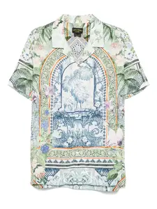 Рубашка с принтом Jardim Party Camilla, зеленый