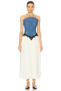 Платье Glenn Gabriela Hearst, Light Blue Denim