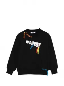 Свитшот с логотипом MSGM Kids, черный