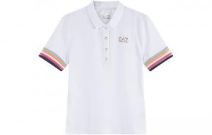 Футболка поло женская белая EA7 SS23 EMPORIO ARMANI