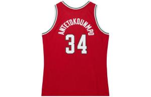 Футболка Янниса Адетокумбо НБА Милуоки Бакс 2014 Mitchell Ness, красный