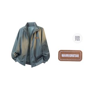 Куртка Unisex Stand Collar Moderate WARRIOR, серый[free diy badge]