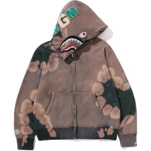 Тай-дай худи на молнии A BATHING APE, зеленый