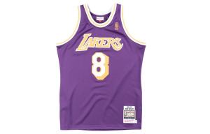 Аутентичная футболка Mitchell & Ness Los Angeles Lakers 1996-97 Kobe Bryant Mitchell Ness, фиолетовая