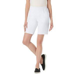 Женские джинсовые шорты Fineline больших размеров Woman Within, белый