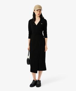 Платье-халат с деталями в виде рубашки поло