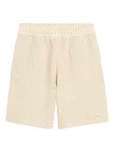 Шорты из хлопкового флиса AMI Paris, нейтральный