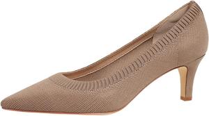 Женские туфли на каблуке-кошке, зауженный носок, вязаные, удобные, повседневные, для вечеринки, закрытый носок, низкий каблук, нарядные туфли ZPRGZPG, Khaki