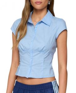 Масси Классическая Рубашка на Пуговицах Edikted, синий