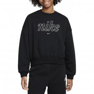 Nike Толстовка Спортивная одежда Клуб Черно-белые Подростки