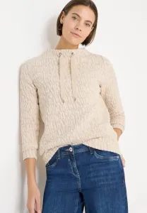 Топ с длинными рукавами и воротником-стойкой Cecil, Beige